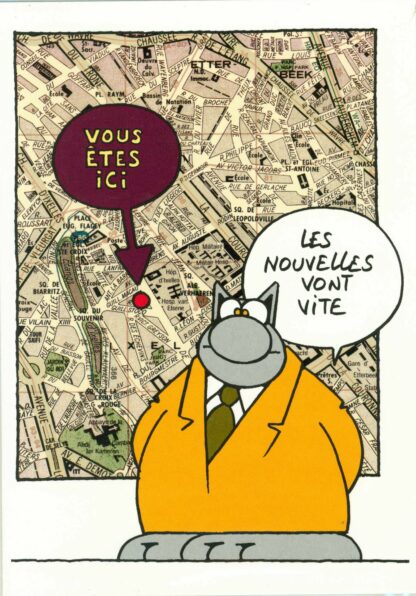 Le Chat carte postale Géolocalisation...
