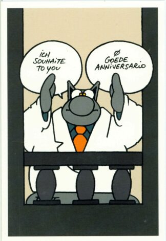 Le Chat - Carte "Ich souhaite to you goede anniversario"