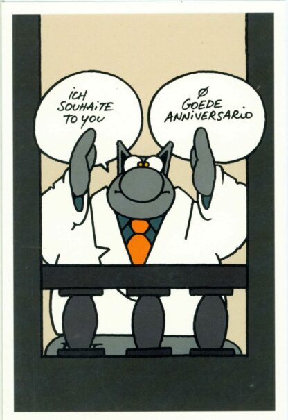 Le Chat - Carte "Ich souhaite to you goede anniversario"