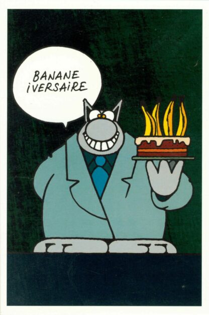 Le Chat : Carte Postale : 'Banane-iversaire'