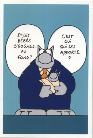Le Chat : Carte Postale : Naissance - Félicitation ! - bleu