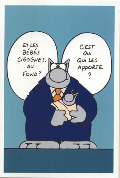 Le Chat : Carte Postale : Naissance - Félicitation ! - bleu