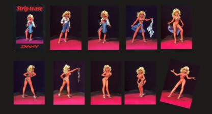 Dany, Mini portfolio assortiment 9 cartes postales, Strip-tease