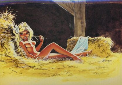 Dany, Carte postale, Colombe dans la paille
