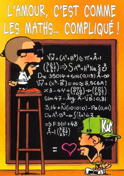 Kid Paddle : Carte Postale : L'amour, c'est comme les maths... c'est compliqué !