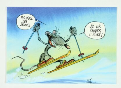 Les Rat's, Ptiluc, Carte postale, Pas d'bol les jeunes je vais passer l'hiver !