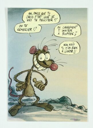 Les Rat's, Ptiluc, Carte postale, Ah parce que tu crois que je vais te féliciter !? Non mais, tu m'as bien regardé !!!