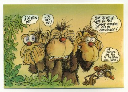 Les Rat's, Ptiluc, Carte postale, J'ai rien dit. J'ai rien vu. Mais qu'est-ce que ça fout comme migraine les cas de conscience !