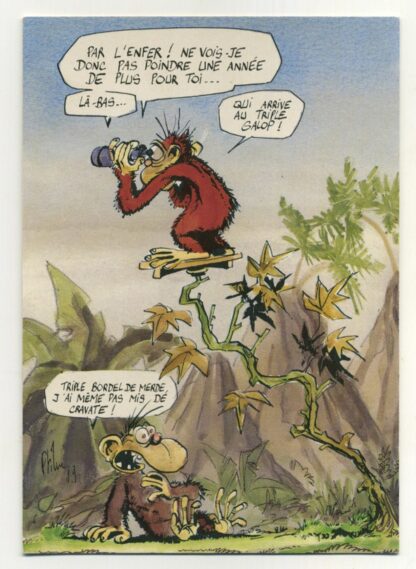 Les Rat's, Ptiluc, Carte postale, Par l'enfer ! Ne vois-je donc pas poindre une année de plus pour toi... Là-bas...