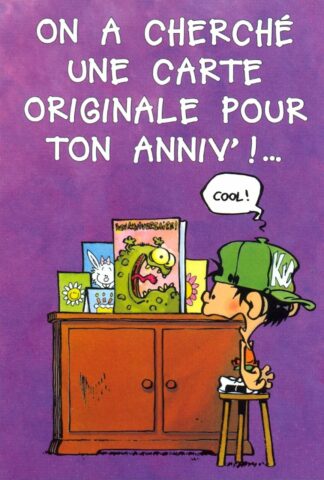 Kid Paddle : Carte Postale : On a cherché une carte originale pour ton anniv'!... Bon anniversaire