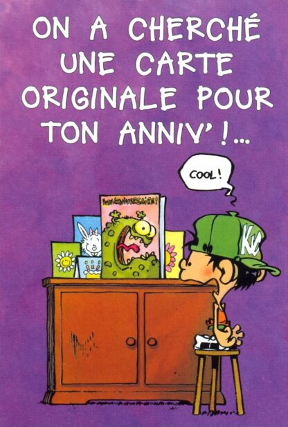 Kid Paddle : Carte Postale : On a cherché une carte originale pour ton anniv'!... Bon anniversaire