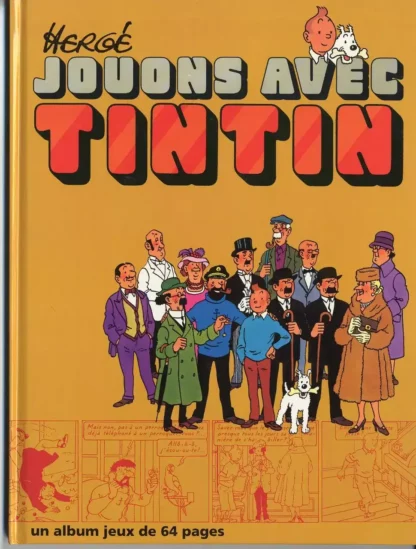 jouons avec tintin couverture orange première édition