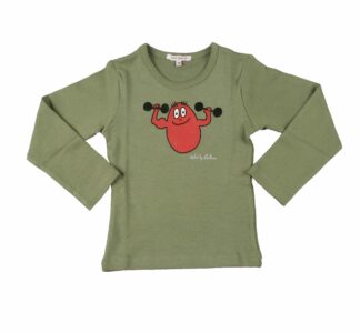 T-shirt Enfant Barbapapa Haltères manches longues olive : taille 152/158