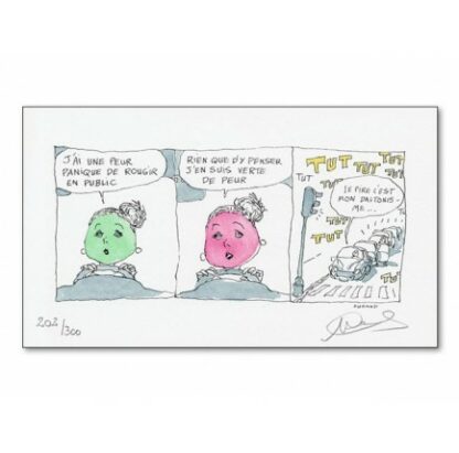 Durand, Emotions de censure, Ex-libris offset signé, Strip