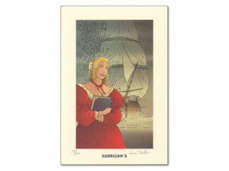 Rollin, Ombres, Ex-libris offset signé, Femme et bateau