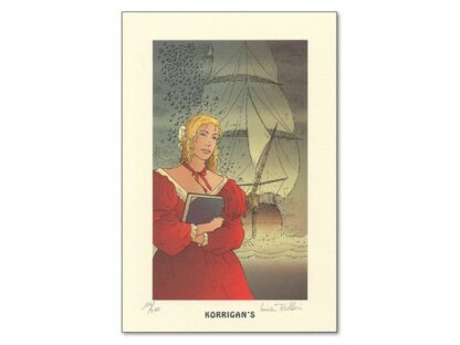 Rollin, Ombres, Ex-libris offset signé, Femme et bateau