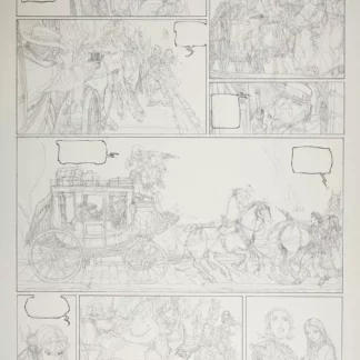 Affiche La piste des ombres planche 38 offset signée Tiburce