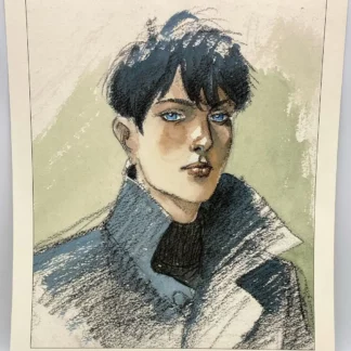 Le Cahier Bleu Portrait de Louise affiche signée Juillard