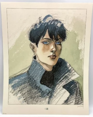 Le Cahier Bleu Portrait de Louise affiche signée Juillard