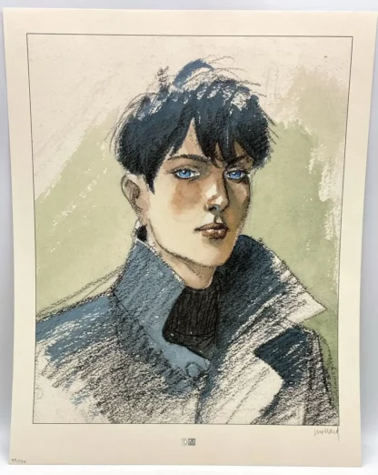 Le Cahier Bleu Portrait de Louise affiche signée Juillard