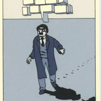 Ex-libris Marc-Antoine Mathieu Homme marchant signé