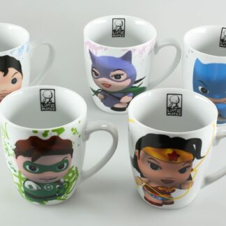 Série de 5 mugs décorés à l'effigie de vos Little Supers Héros