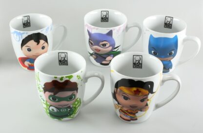 Série de 5 mugs décorés à l'effigie de vos Little Supers Héros