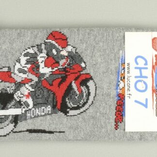 Chaussettes Même pas Peur Gaaaaz HONDA Coloris au Choix - gris