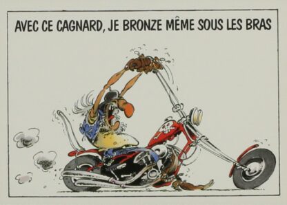 Joe Bar Team, Carte Postale, Avec ce cagnard, je bronze même sous les bras