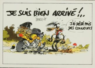 Joe Bar Team, Carte Postale, Je suis presque arrivé ! J'ai déjà pris des couleurs