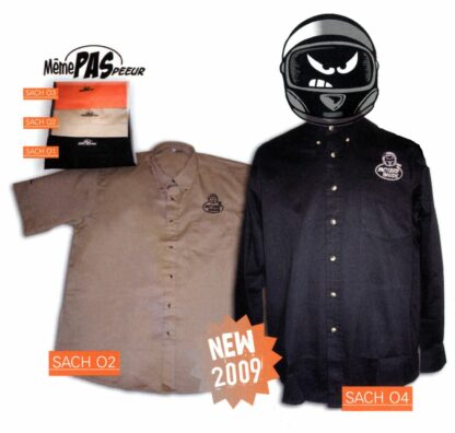 Chemise Même pas Peur noire manches longues
