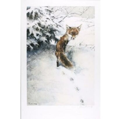 Hausman, Affiche Offset Signée, Le renard