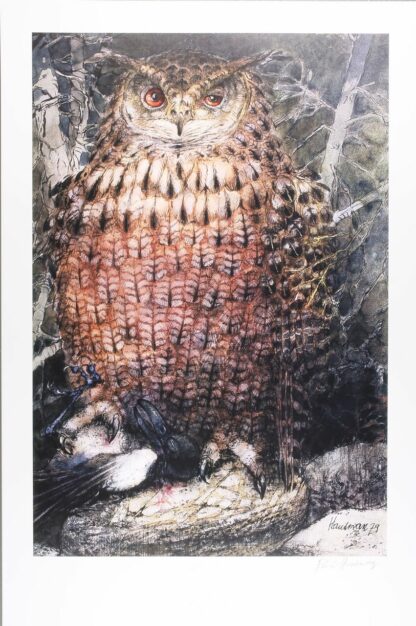 Hausman, Affiche Offset Signée, Le grand duc