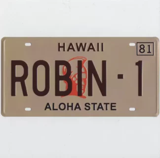 Plaque ROBIN-1 Ferrari 308 GTS Magnum