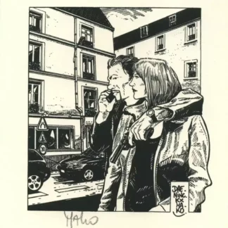 mako-levee-decrou-ex-libris-serigraphie-signe-couple-noir-et-blanc