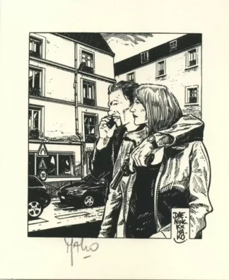 mako-levee-decrou-ex-libris-serigraphie-signe-couple-noir-et-blanc