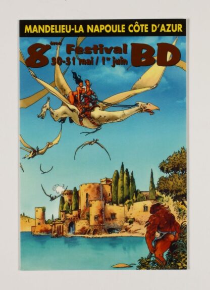 Carte publicitaire Arleston et Tarquin pour le Festival de Mandelieu-La Napoule Côte d'Azur 2003