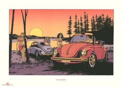 Volkswagen Cox : Beetle Sérigraphie Evening light Cox par André Osi