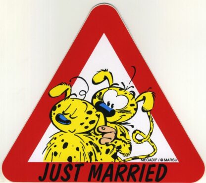 Franquin, Marsupilami, Autocollant, Just married