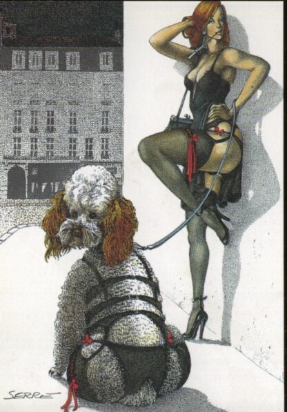 Serre, Carte postale, Prostituée au chien