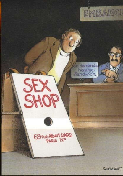 Serre, Carte postale, Sexshop engage