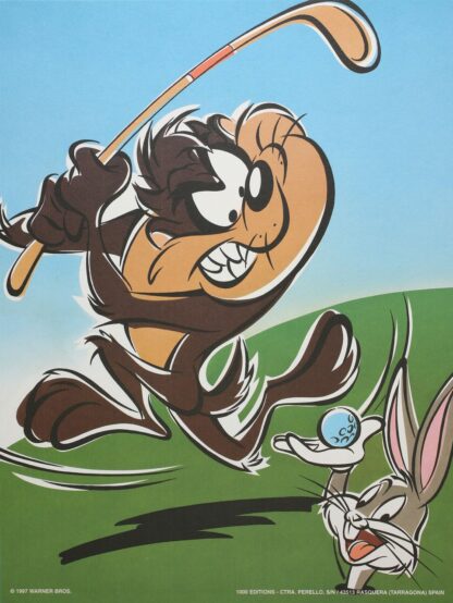 Taz golfeur 30X40 cm
