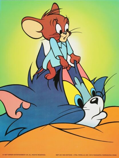 Tom & Jerry Affiche vintage : Le réveil (30X40 cm)