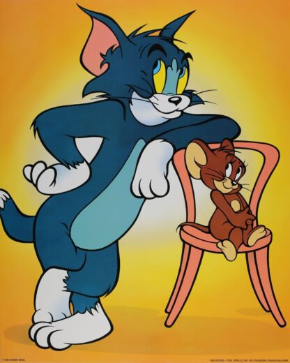 Tom & Jerry Affiche vintage : Tom & Jerry amis (40X50 cm)