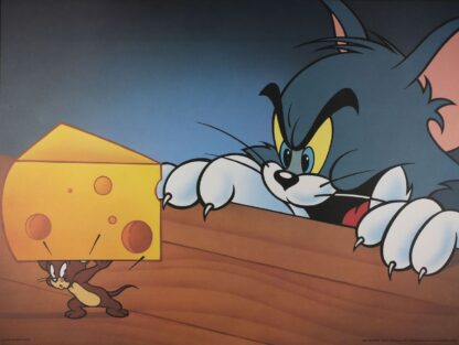 Tom & Jerry Affiche vintage : Jerry gruyère et Tom affamé (80X60 cm)