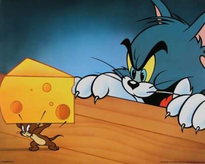 Tom & Jerry Affiche vintage : Jerry gruyère et Tom affamé (50X40 cm)