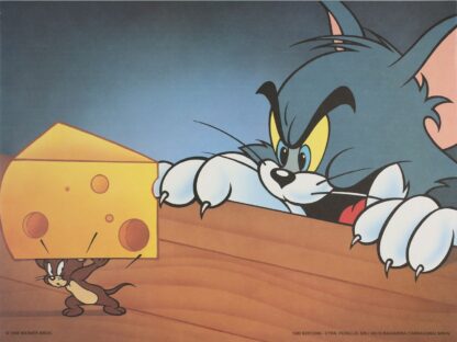Tom & Jerry Affiche vintage : Jerry gruyère et Tom affamé (40X30 cm)