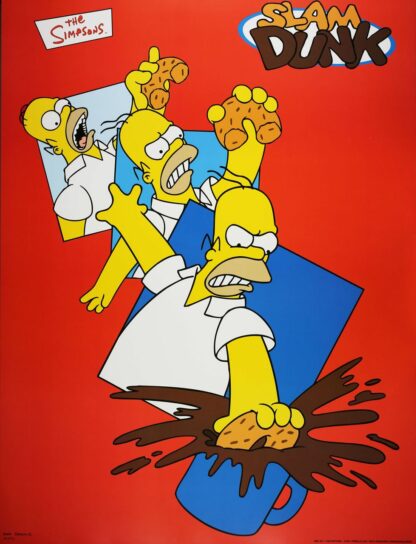 Les Simpsons Affiche offset vintage Slam Dunk (60X80 cm)