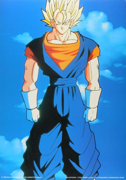 Dragon Ball Z Affiche offset vintage 1000 Editions (1989) : Vegetto Super Saiyan