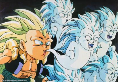 Dragon Ball Z Affiche offset vintage 1000 Editions (1989) : Gotenks attaque fantômes